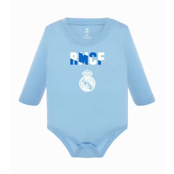 Body Real Madrid bebé manga larga color azul algodón producto oficial 22PF0011 - 1