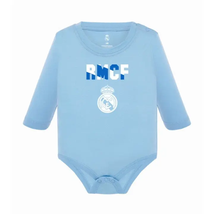 Body Real Madrid bebé manga larga color azul algodón producto oficial 22PF0011 - 1