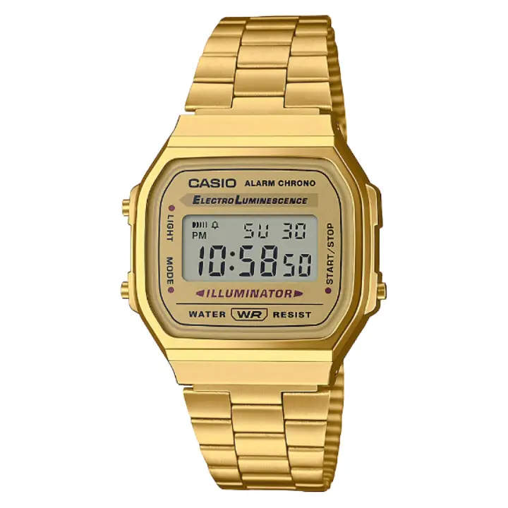Reloj CASIO Vintage Dorado A168WG-9EF - Digital Unisex - 1