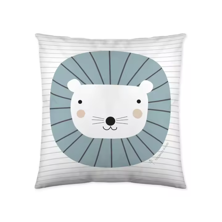 FUNDA DE COJIN VACIO INFANTIL 100% ALGODÓN SE FELIZ 40x40 CM HACIENDO EL INDIO FABRICADO EN ESPAÑA - 1