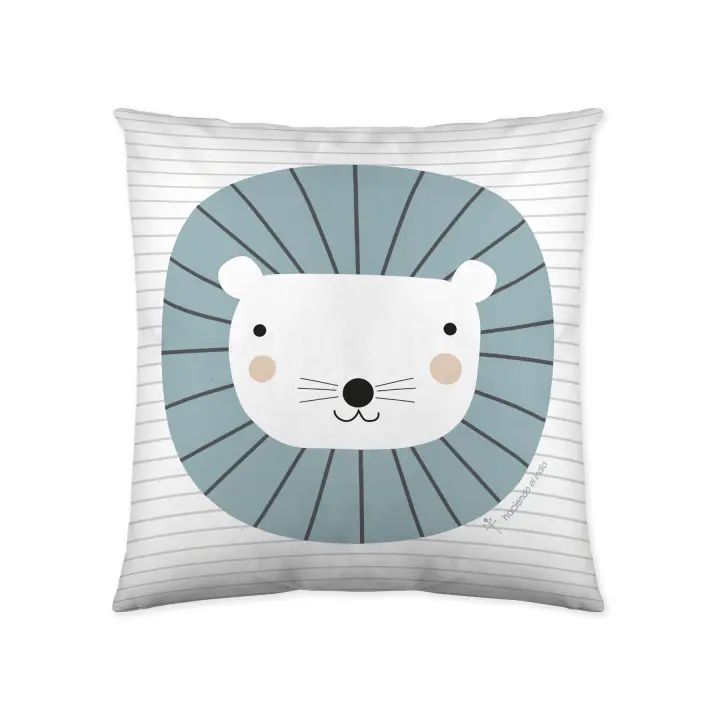 FUNDA DE COJIN VACIO INFANTIL 100% ALGODÓN SE FELIZ 40x40 CM HACIENDO EL INDIO FABRICADO EN ESPAÑA - 1