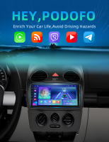 Podofo Radio de coche Android 2 Din para Volkswagen Beetle 2004 2005 2006 2007 2008 2009 2010 Carplay 8+128GB AI Voice WIFI+4G DSP GPS Navegación Multimedia Reproductor de Video - details 0