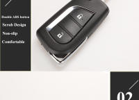 Carcasa De Llave Remota Plegable Con 2/3 Botones Para Toyota Levin Camry Reiz Highlander Corolla RAV4 Jinyuqin ABS + Metal - details 4