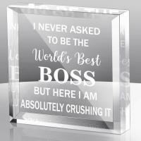 Peso De Papel Boss Keepsake Regalo Para Hombres Y Mujeres Jefes Colaboradores Centro De Mesa Figura De Plástico Decoración Oficina - details 5