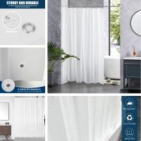 Cortina de ducha transparente con ganchos, forro impermeable, moho, PEVA, decoración de baño para el hogar - details 4