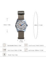 Reloj Mecánico De Mano 7120 Para Hombres 36mm Retro Business Tiempo Clásico Sencillo Para Parejas Material De Correa De Cuero Resistente Al Agua Profundidad 3Bar - details 0