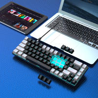Teclado Mecánico HXSJ V800 De 68 Teclas Con Cable Ergonómico Y Retroiluminación Azul Hielo Intercambiables Hot Swappable Para Gaming Alta Durabilidad - details 8