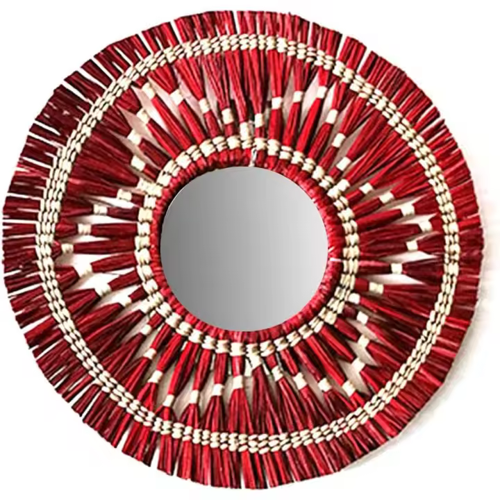Espejo Decorativo Bohemio Hecho Hand para Sala de estar y dormitorio de Apartamento (40 cm; Dark Gold) - 1