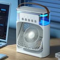 Ventilador 3 en 1, aire acondicionado, Enfriador de aire pequeño para el hogar, luz LED nocturna, humidificador portátil, ventilador de ajuste de aire, ventilador para oficina y hogar - details 11
