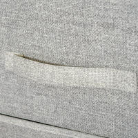 HOMCOM Cómoda con 3 Cajones de Tela, Cómoda para Dormitorio, Marco de Acero, Cajonera para Salón, Oficina, Vestidor, Gris - details 3