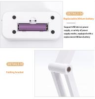 Lámpara De Mesa Plegable LED Portátil Con Protección Ocular Recargable USB Luz Nocturna Dimmer De 3 Temperaturas De Color - details 7