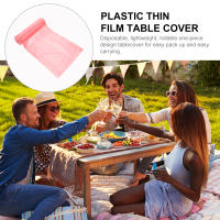 Mantel Desechable De Plástico 20 Piezas Roll/180x180cm Cubierta De Película Delgada Para Cena Decoración De Mesa (Blanco) - details 6