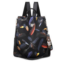 Mochila de moda para mujer, estilo coreano, moderna, de tela Oxford, antirrobo, con colgante - details 32