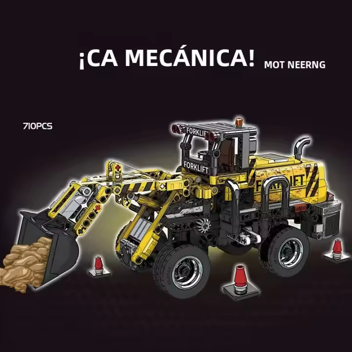 Juego De Bloques De Construcción MOC De Ingeniería Mécanica Vehículo De La Ciudad Bulldozer Excavadora Grúa Modelo Para Niños Juguetes Regalos Para Niños De Ambos Sexos - 1