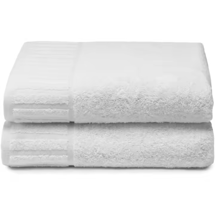 Top Towel - 2 Toallas de Ducha - Toallas Blancas Hotel - Toallas de baño Grandes - Algodón 100% - Blanco-70x140 CMS - 1