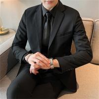 Traje De Novio Para Hombre Moda Negocios Formal Casuál Traje Completo Profesional Para Entrevistas Y Bodas Polyester Viscosa - details 3