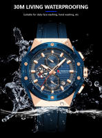 Reloj Deportivo Multifuncional CURREN Moda Con Correa De Silicona Y Dial Luminoso Manos Luminosas Cronógrafo De Cuarzo Diseño Creativo Resistente Al Agua - details 7