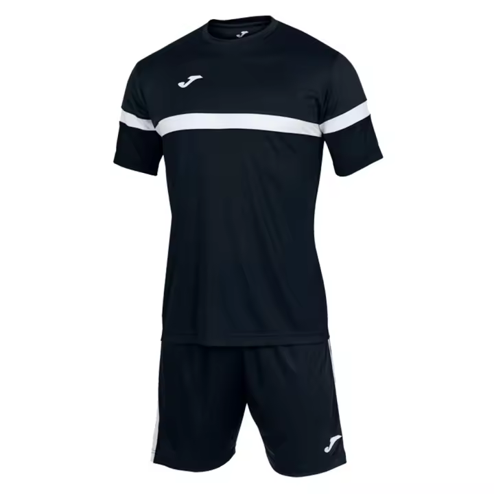 JOMA conjunto para niño camiseta pantalón SET DANUBIO NEGRO BLANCO 102857.102 JR  LIGERO FRESCO FACIL LAVADO SECADO RAPIDO - 1