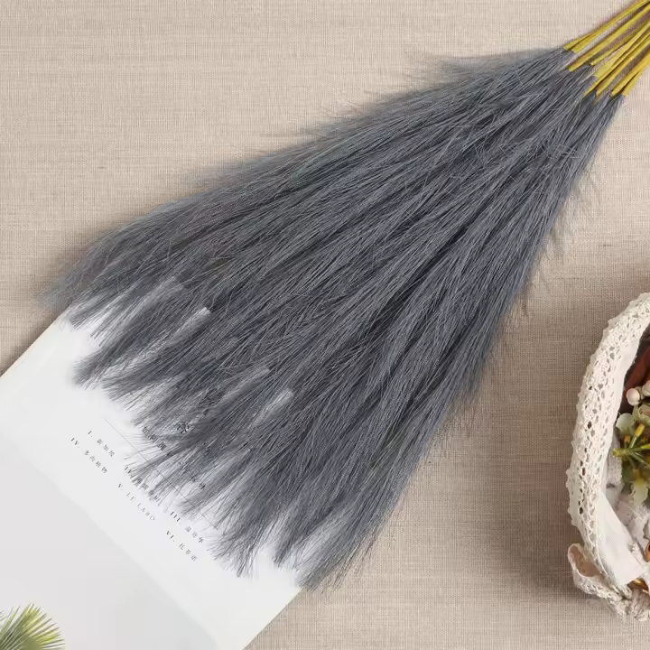 5/10Pcs Pampas Artificial Flor Para Decoración De Hogar Boda Y Jardín Arreglo Floral Falso Planta En Vaso Guirnalda Exterior - 1