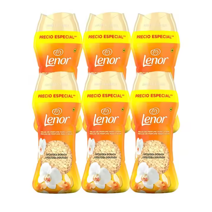 Lenor | Unstoppables Orquídea Dorada, Perlas Lavadora Perfumadas, Perlas Suavizante Para Ropa, Potenciador de Frescor para el Lavado 6x195G - 1