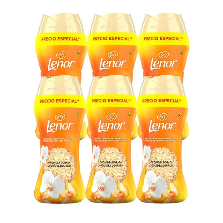 Lenor | Unstoppables Orquídea Dorada, Perlas Lavadora Perfumadas, Perlas Suavizante Para Ropa, Potenciador de Frescor para el Lavado 6x195G - 1