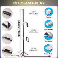 Lámpara De Piso Inteligente Bluetooth WiFi 120cm LED RGB Ajustable Para Dormitorio Estudio Sala De Estar Decoración De Navidad - details 11