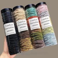 100pcs Anillos De Cabello Elásticos No Derrapantes Trenzas Para Cabello Simples Y Universales Para Mujeres Accesorio De Cabello De Polyester - details 0
