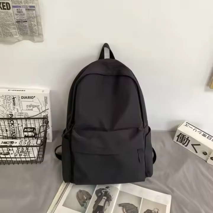 Mochila Versátil De Nylon Gran Capacidad Negro Gris Rojo Blanco Impermeable Lavable Para Estudiantes Computadora Unisex - 1