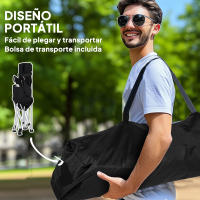 Outsunny Conjunto de 2 Sillas Plegables Camping Tumbonas Camping Portátiles con Reposapiés Desmontable Reposacabezas Portavasos y Bolsa Lateral Carga 120 kg para Jardín Playa Pesca Negro - details 5