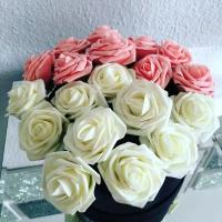 10Pcs Rosas De Espuma PE Artificiales Para Bodas Decoración De Mesa Y Fiestas Blancas Flores Falsas Para Decoración Del Hogar Y Cumpleaños - details 4