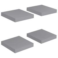 vidaXL Estante flotante de pared 4 uds MDF 23x23,5x3,8cm Blanco brillante, negro brillante, gris brillante Mueble Almacenaje Estantería para Oficina, Estudio, Dormitorio Estantería/Librería/ mueble de Almacenamiento - details 4