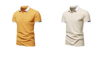 Camisa POLO Para Hombre De Verano Seda De Hielo Secado Rápido Manga Corta Color Sólido Ajuste Suelto Collar De Negocios Top Transpirable - details 5