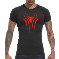 Camiseta De Compresión Con Estampado De Araña Para Hombres Camiseta Guardia Contra Picaduras De Verano Con Manga Corta Secado Rápido Para Gimnasio Y Ejercicio - details 3