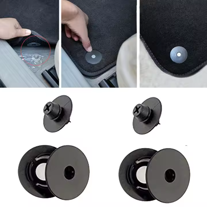 2pcs Clips Universales Para Alfombrillas De Coche Carpet Clips De Fijación Antideslizante Accesorios De Auto Piezas De Repuesto - 1