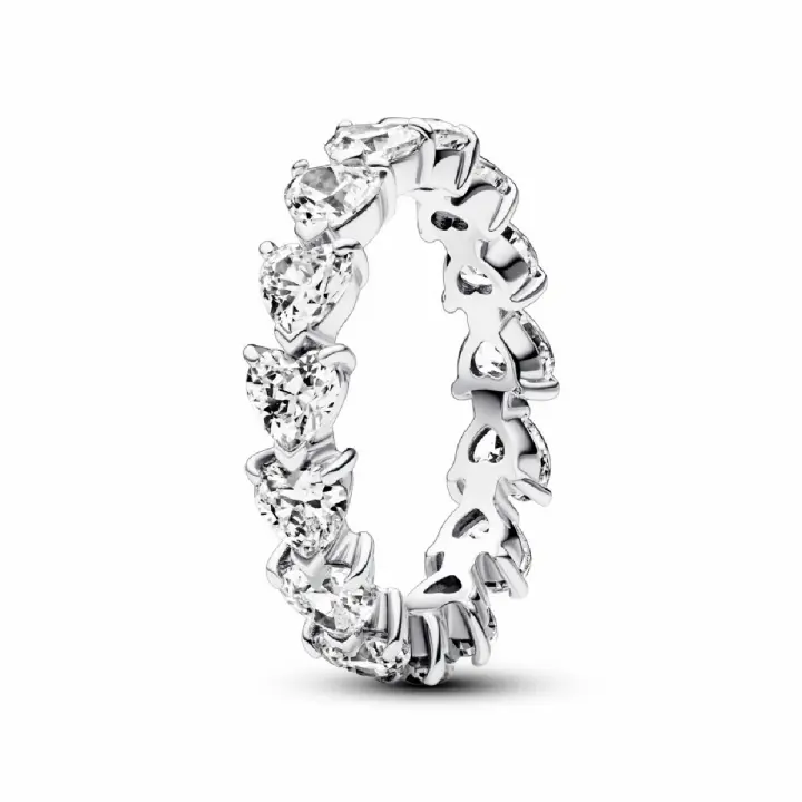 Anillo Pandora Eternidad Fila de Corazones - 1