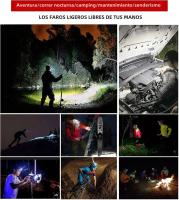 Linterna Frontal LED COB 180° Con 3 Modos Recargable Por USB Lámpara De Cabeza Para Senderismo Y Camping - details 21