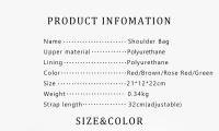 Bolso De Hombro Para Mujer CH Gran Capacidad Y Versatilidad Con Diseño De Cordón Minimalista Color Sólido Moda Bolsa De PU Con Lining De Poliéster - details 0