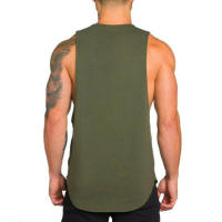 Camiseta De Algodón Transpirable Para Hombres Verano Sin Mangas Deporte Fitness Gimnasio Running Tops De Hombros Vazios - details 8