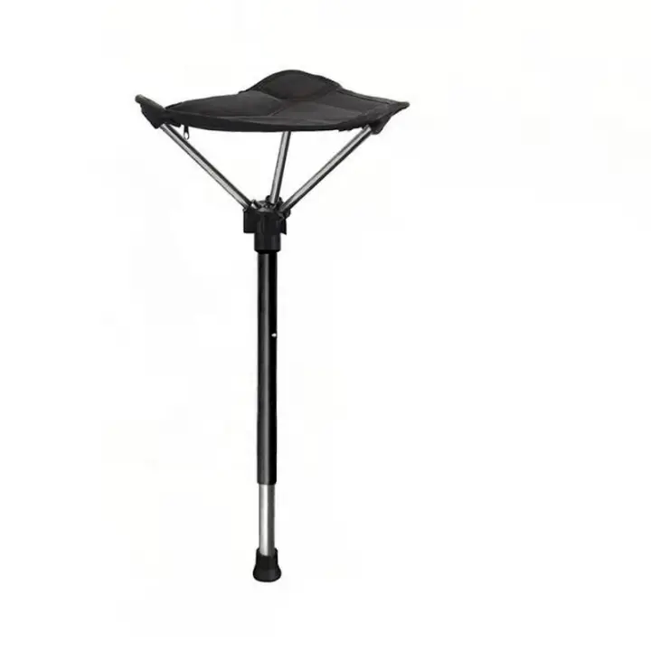 Silla de Pesca al Aire Libre de asiento ajustable de altura de Taburete portátil con 3 engranajes - 1