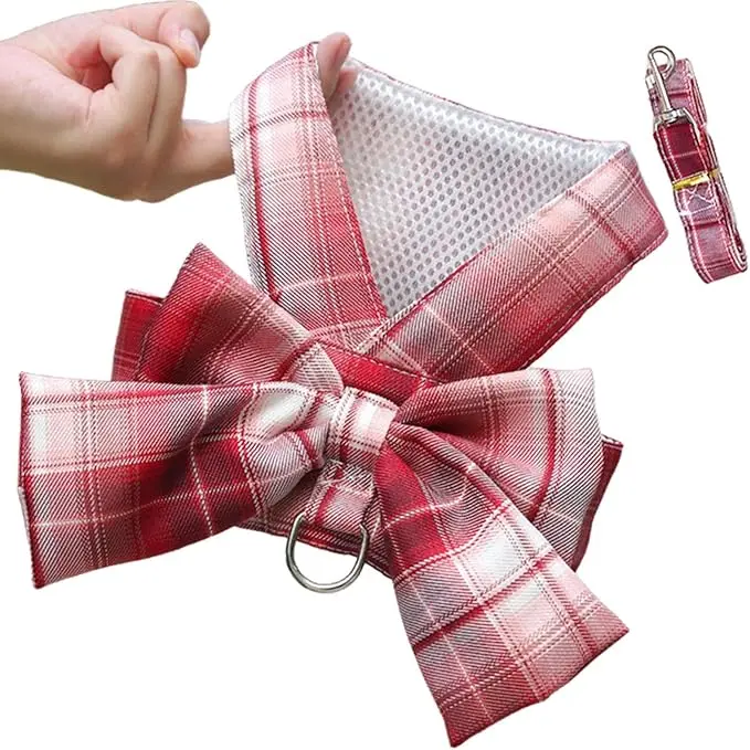 Verde-Ropa para Mascotas Collar de Perro - Falda Arco - Arnés para Mascotas - Cuerda de Tracción - 1