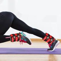 ManiBoom Pesas para Tobillos o Muñecas - PACK 2 Tobilleras con Peso y Correas AJUSTABLES - Lastres de 0,5kg, 1kg, 1,5kg y 2kg por Unidad - Ankle Weights para Gym, Correr, Caminar - details 3