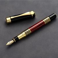 Pluma Fuente Metálica Retro Con Nib De Alta Calidad Diseño Clásico Incluye Convertidor Para Escritura De Negocios Oficina Y Escuela Suministros De Papelería - details 5