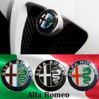 Insignia Emblema Adhesivo Compatible Alfa Romeo para Coche vehículo automóvil decoración auto capó maletero 74 mm, Color Plata - details 0