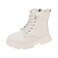 Botas De Tobillo Para Niñas Cuero Negro Antideslizante Moda Primavera Otoño Cierre De Cremallera Altura De Bota Completa - details 17