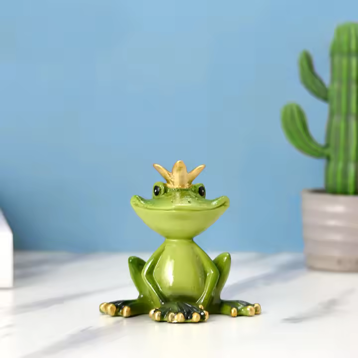Yoga Frog Decoración De Resina Rustica Para Sala De Estar Balcón Estante De Libros Jardín Arte De Vacaciones Patio - 1
