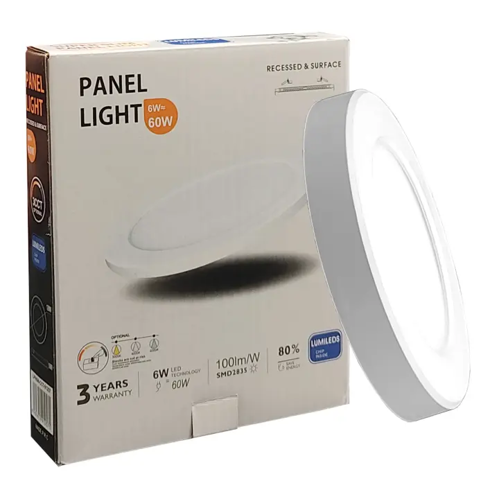 Downlight + Plafón LED -  Circular - MOSS Negro - Empotrable o Superficie - Ajustable - Luz Blanca seleccionable 3000K 4000K y 6000K - 1