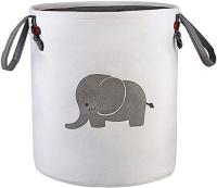 Cesta de almacenamiento Redonda y plegable de Algodón para habitación de Bebe, juguetes, ropa de Bebe y Gift (Elephant) (GRIs) - details 0