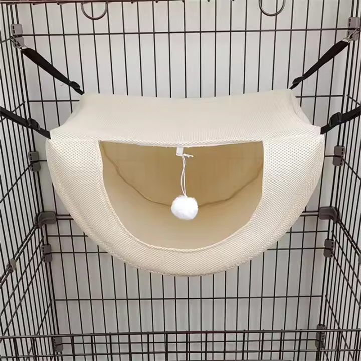 Colchón Para Gato Colgante De Malla Transpirable Hogar De Sueño Para Pequeños Animales Como Perro De Caza Hamster Ganso Macho Algodón Lavable Máquina - 1