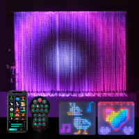 Cortina De Ventana LED Inteligente Con App Luces De Navidad Y Boda Decoración De Dormitorio 400 LED Programables DIY Texto Y Patrón - details 3