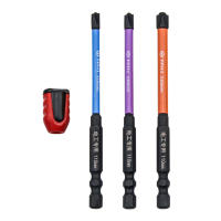 Juego De 4 Piezas De Puntas De Destornillador Eléctrico Con Imán Slotted Cross FPH1 FPH2 FPH3 FPZ1 FPZ2 FPZ3 Multifuncional Antideslizante De Acero De Aluminio - details 7
